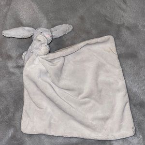Jellycat Baby Infant Security Blanket GREY Bunny Plush Jelly Cat Lovey Easter